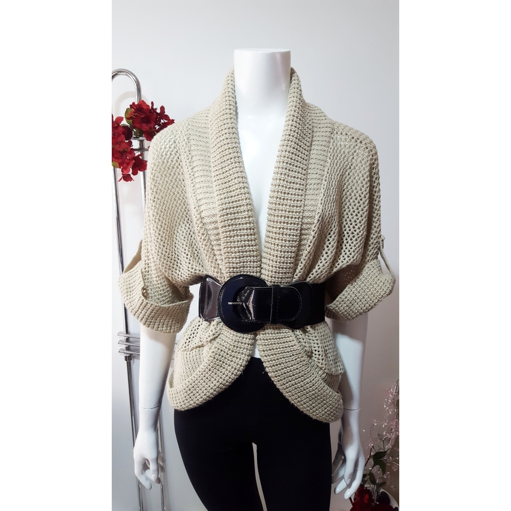 🔖Knitted🍂Sweater🍂Open Style☆Short Cardigan - Picture 3 of 6